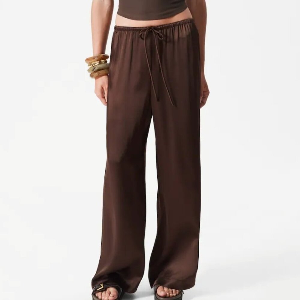[NWT] Drawstring satin pants size 0 - other stories